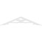 Ekena Millwork Pitch Brontes Architectural Grade PVC Gable Pediment, 48"W x 10"H x 1"P (5/12) GPP048X010X100BRO - alternate 2